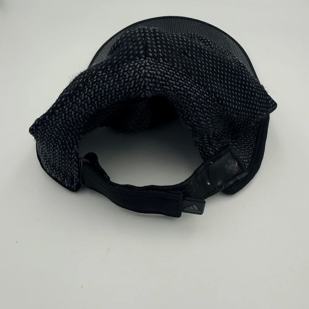 Adidas Adizero Running Hat Black Grey Climalite Mesh Adjustable Performance Cap
